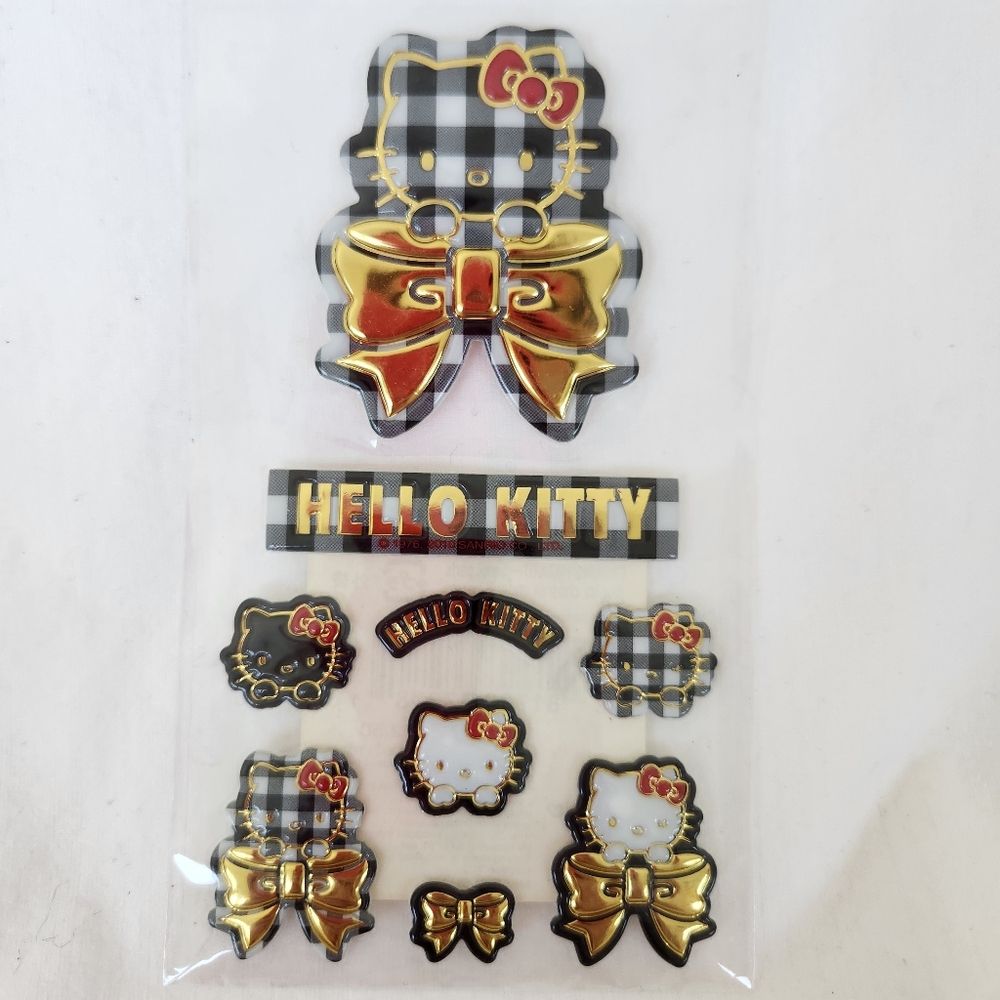 2010 - Sanrio - Hello Kitty - Puffy Shiny Stickers - Brand New